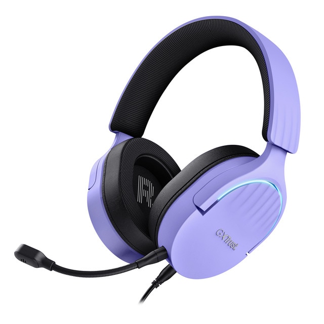 Auriculares Gaming con micrófono Trust GXT 490 Fayzo morado con sonido 7.1