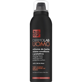 DERMOLAB Hombre espuma de barba Emoliente y protectora dosificador 200 ml para todo tipo de piel