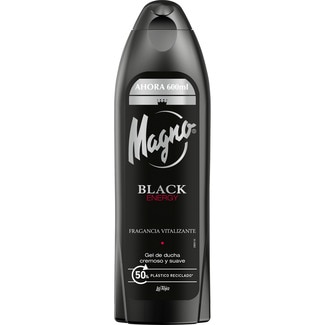 MAGNO gel de baño cremoso y suave Black Energy botella 600 ml