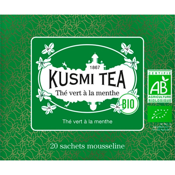 Chá Verde e Menta 20 saquetas embalagem 44 g