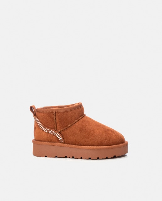 Botas de niña en plataforma con pelo