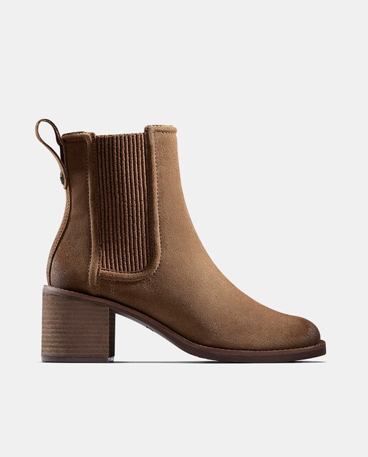 Botines Chamberly Top de mujer chelsea en cuero con suela de goma