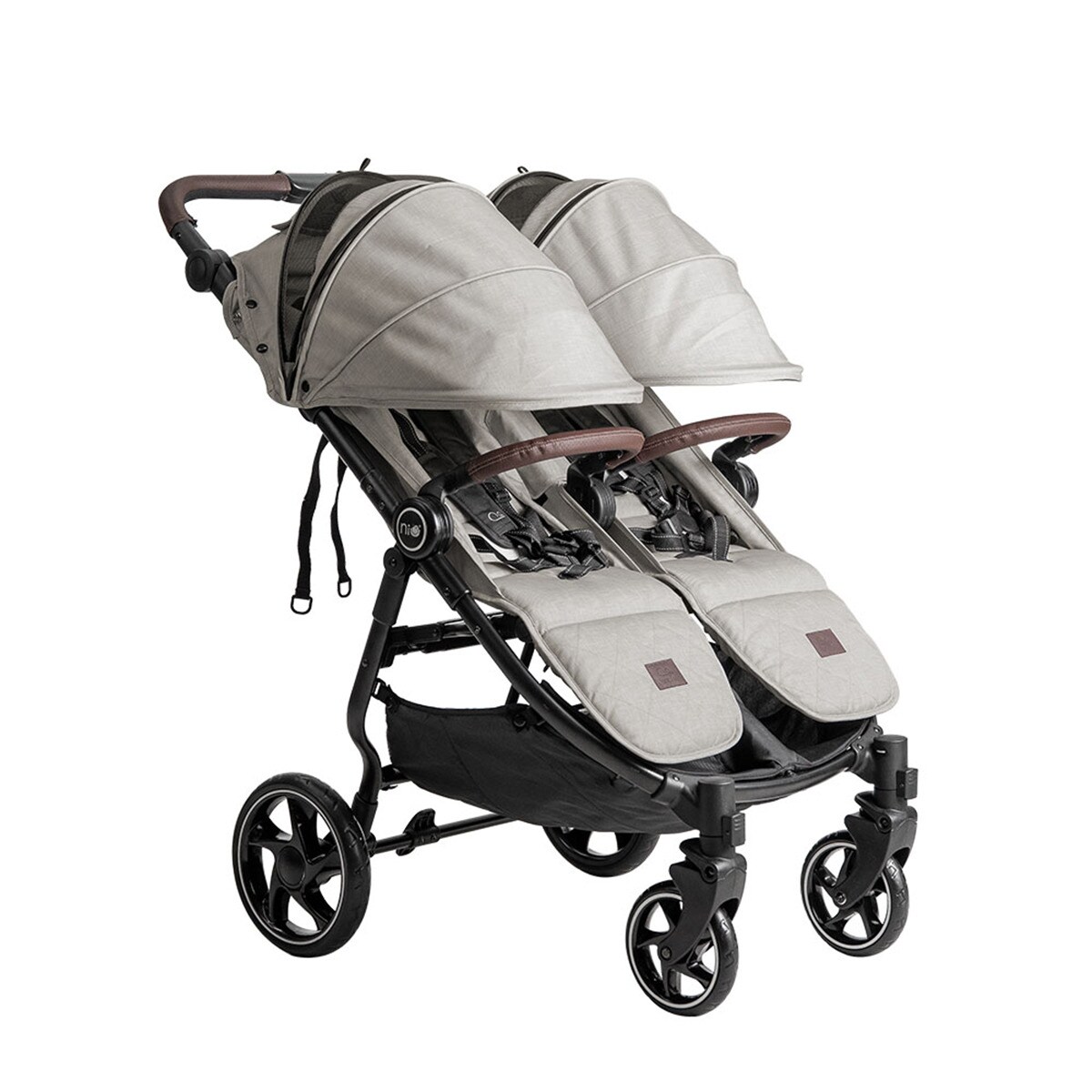 Carrinho de Passeio para Gémeos Vent Twin + Bege-4