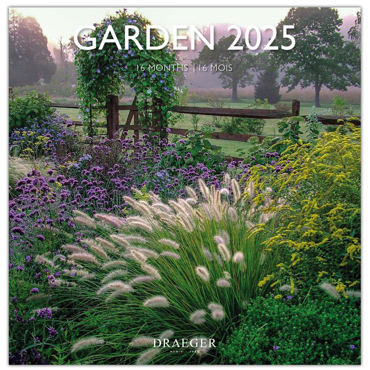 Draeger - Calendario 2025 16 meses (septiembre-diciembre) mes vista por página con motivos de jardines Draeger.