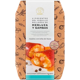 CLUB DEL GOURMET piquillo peppers stuffed with hake and prawns 4-pack tin 250 g