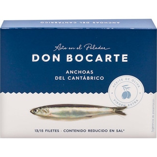 DON BOCARTE Cantabrian anchovies in extra virgin olive oil 13-15 pieces tin 50 g
