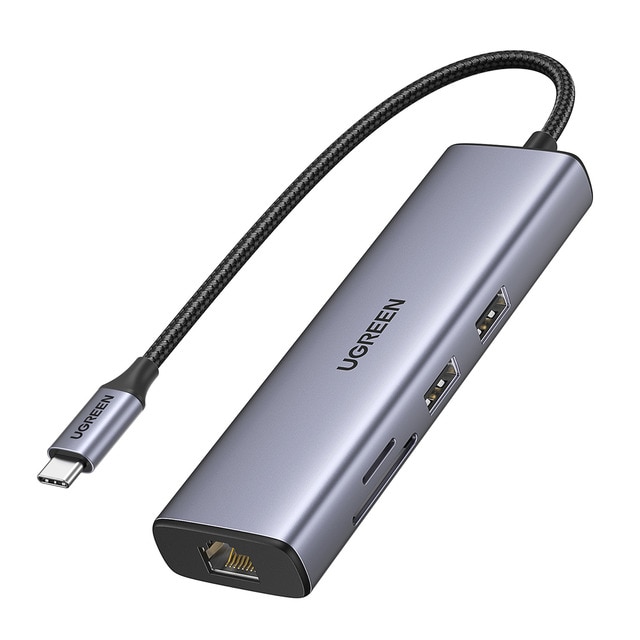 Hub USB-C UGREEN 7 en 1, 100W, HDMI hasta 4K@30Hz