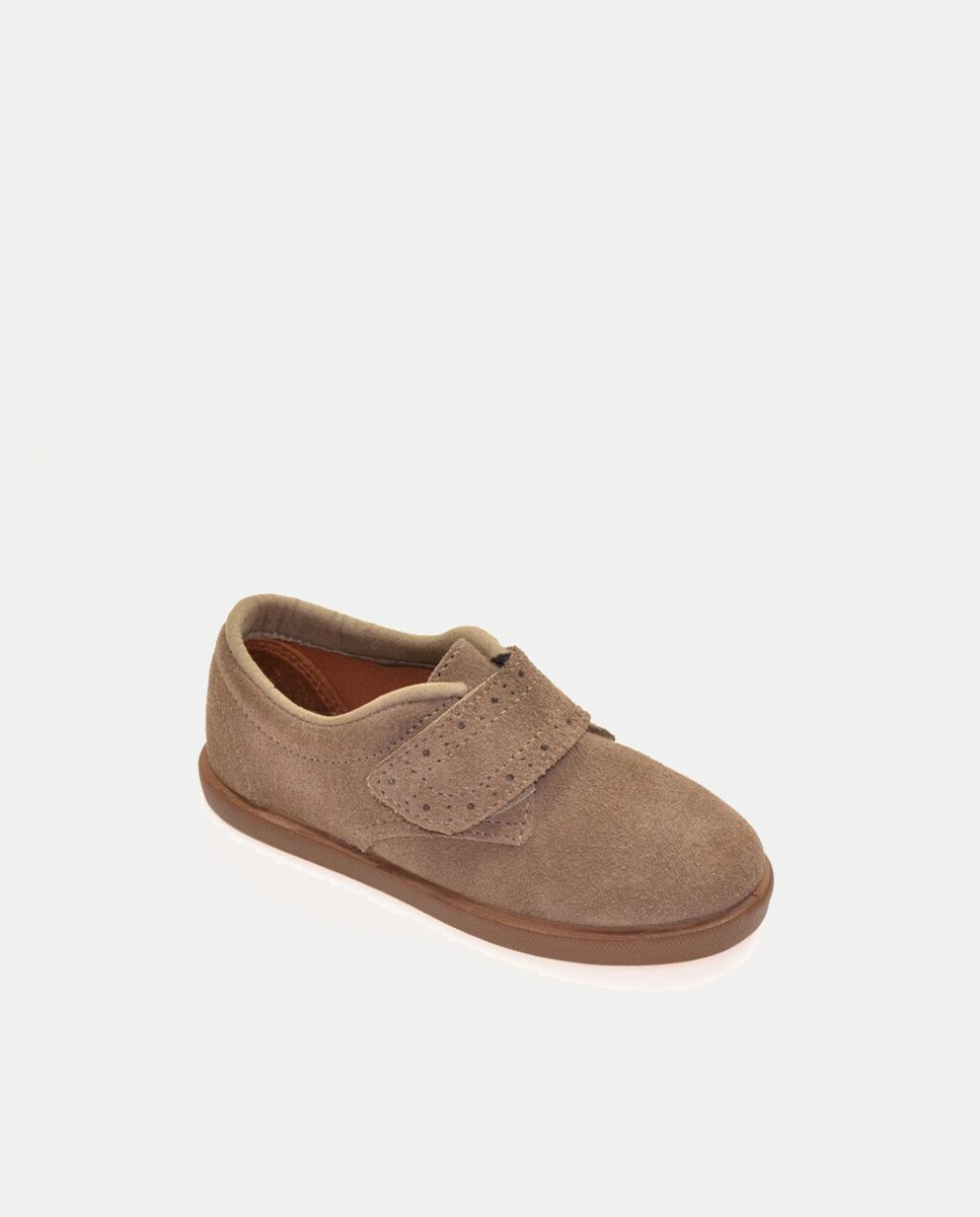 Blucher de Bebé com Camurça Chuches Taupe-2