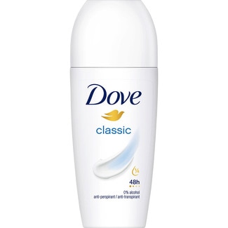DOVE desodorante roll-on Classic 0% alcohol anti-transpirante 48h envase 50 ml