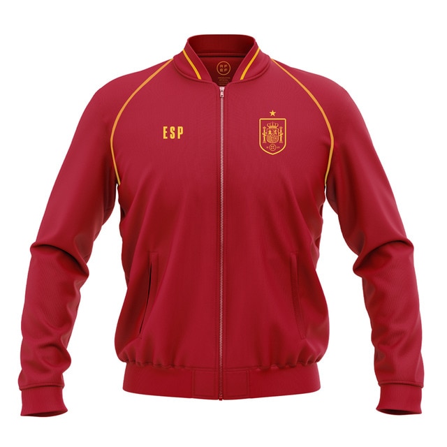 Chaqueta bomber de España réplica 24 RFEF roja adulto.