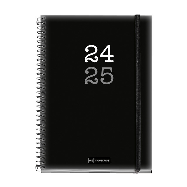 Agenda escolar 2024-2025 plus día página College rojo Miquelrius Catalán e Inglés.