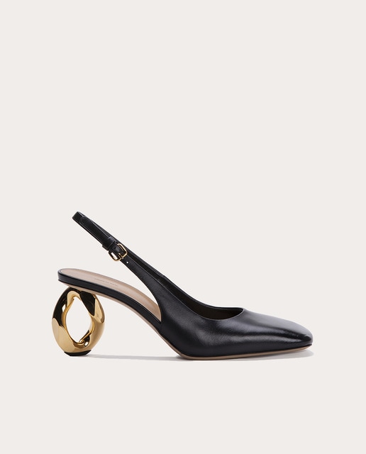 Zapatos de tacón Slingback de piel