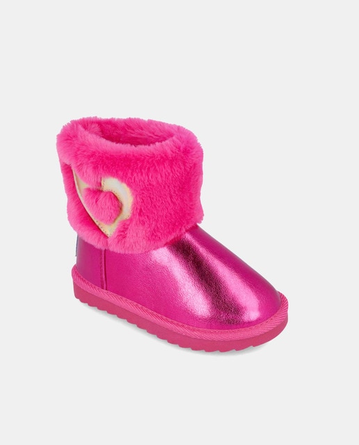 Botas niña forro pelo adorno corazón