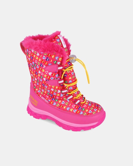 Botas niña tipo apreski print corazones