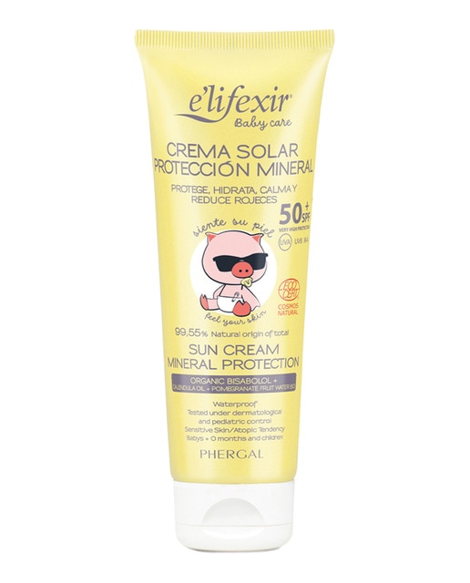 Crema Solar Mineral Protección Spf+50 Piel Sensible Elifexir Baby Care 100 ml Elifexir