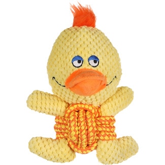 FLAMINGO Duck Farmi soft toy with rope for dogs 1 each