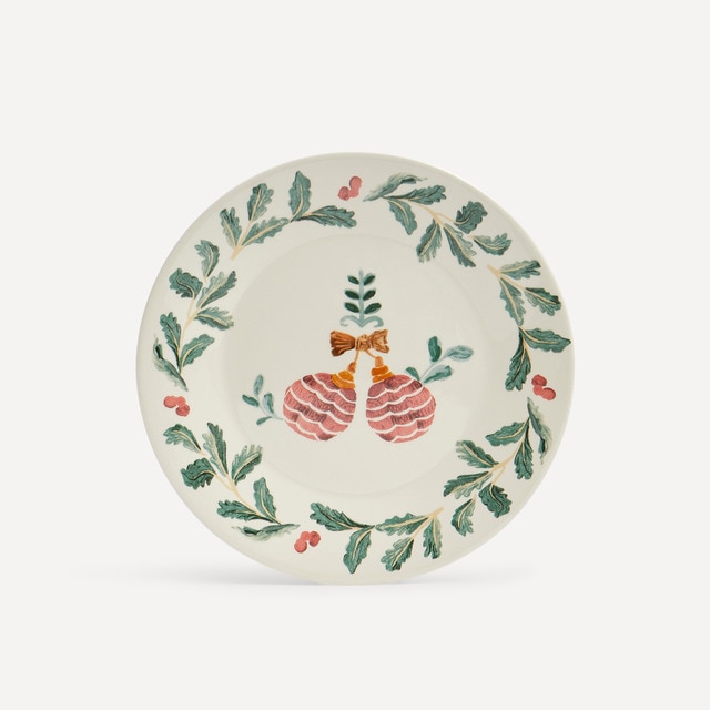 Plato de postre Acebo Navidad El Corte Inglés