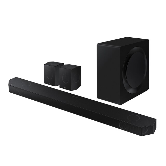 Barra de sonido Samsung 2024 HW-Q990D/ZF, 11.1.4, 656W, Dolby Atmos y DTS:X, Subwoofer inalámbrico, Wi-Fi, compatible con Asistentes de voz