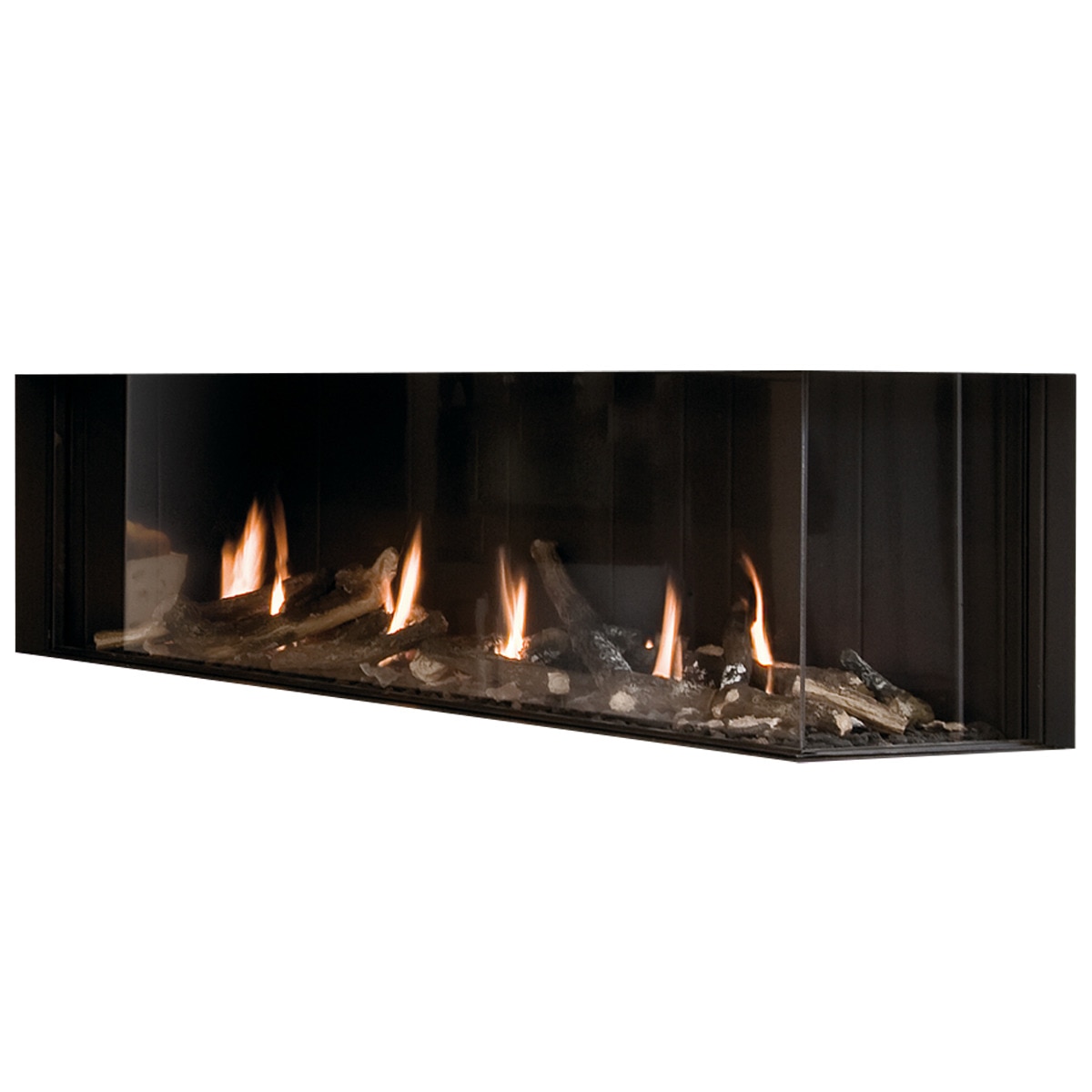 Hergom - Hogar Gas Propano MG-140-38 Cristal Lateral Derecho.