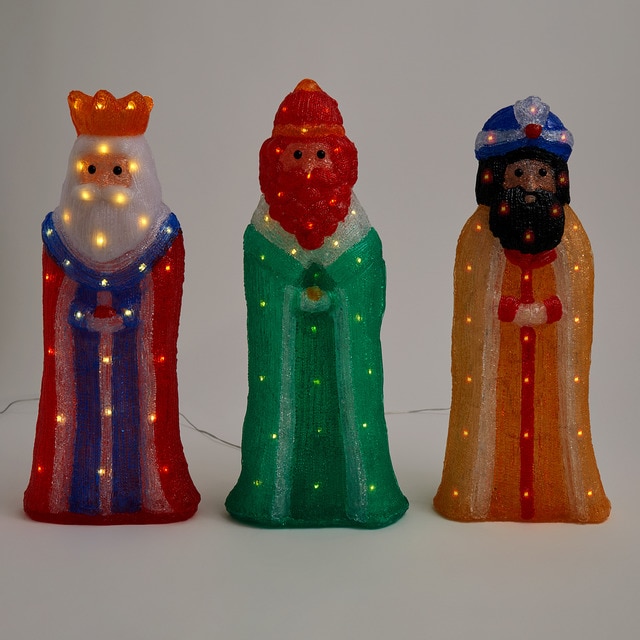 Set 3 Reyes Magos con luz LED para exterior Navidad El Corte Inglés