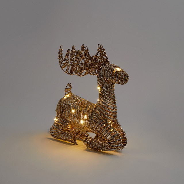 Figura Reno sentado con luz LED Navidad El Corte Inglés
