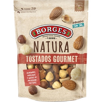 BORGES Natura gourmet salt-free baked mixed nuts bags 140 g