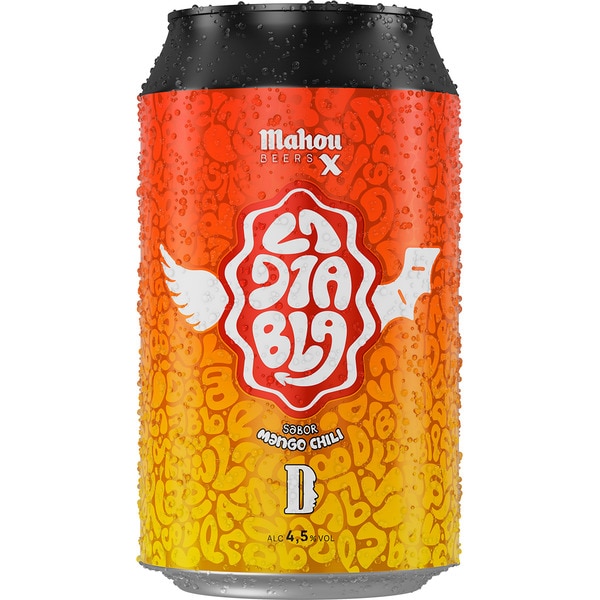 helles Bier La Diabla Mango-Chili-Geschmack Dose 33 cl