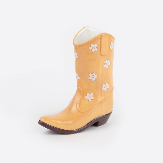 Jarrón DOIY bota baquera amarilla