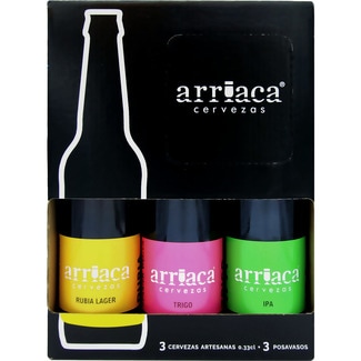 precios Arriaca Cerveza Artesana Tubia, Ipa Y Trigo Pack Degustación Artesanas De Guadalajara Estuche 3 Botellas 33 Cl en Hipercor