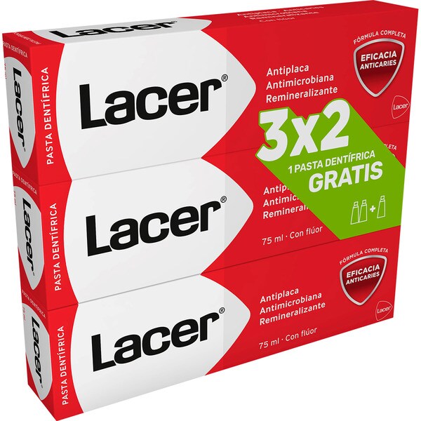 Zahnpasta gegen Zahnstein und Karies mit Fluor Pack 3X75 ml