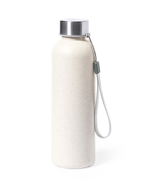 Bidón 600 ml PE veteado libre de BPA, tapón acero inoxidable