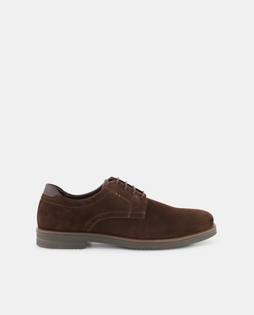 Dustin - Zapatos de hombre de serraje con cierre de cordones.