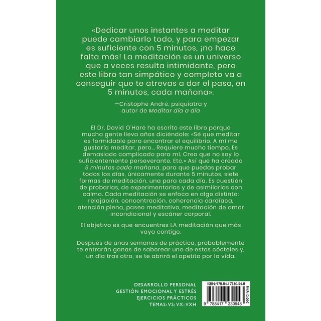 5 Minutos cada mañana: Ejercicios sencillos de meditación para estresados con prisa (Tapa blanda con solapas)