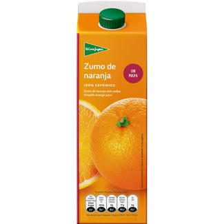 EL CORTE INGLES fresh squeezed orange juice no pulp carton 1 l