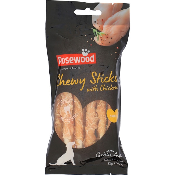 Snack als Stick für kleine und mittlere ausgewachsene Hunde mit Hähnchen Grain Free Behälter 100 g