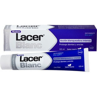 LACER Blanc Plus Plus menta pasta dental blanqueadora con flúor de uso diario tubo 125 ml
