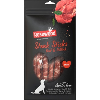 PETS UNLIMITED snacks en stick para perros adultos pequeños con ternera y bacalao envase 90 g