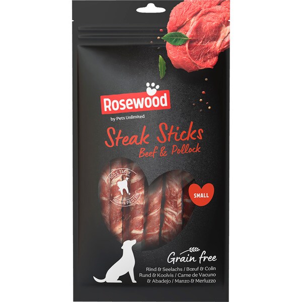 snacks en stick para perros adultos pequeños con ternera y bacalao envase 90 g