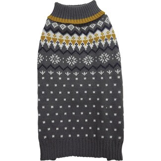 FRED&RITA Pullover für Hunde in Grau mit Wintermuster Größe 35 cm 1 Einheit