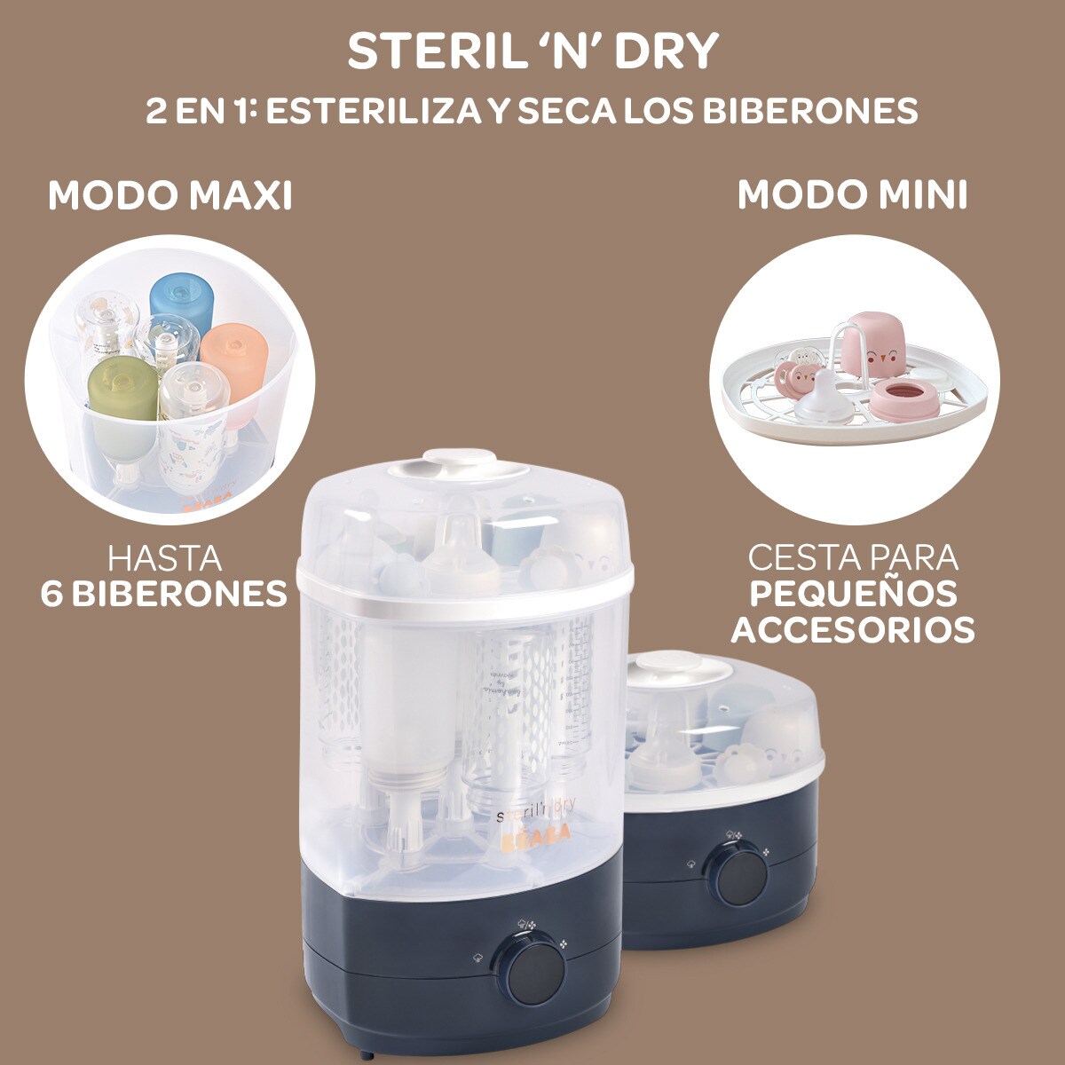 Esterilizador de Biberões Steril'n'Dry com Sistema de Secagem Azul-escuro-12