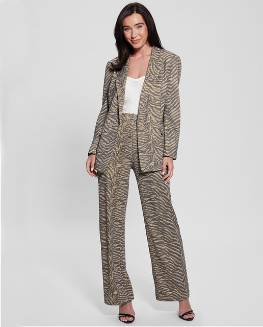Pantalón traje estampado