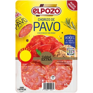 ELPOZO Puten-Chorizo Extraklasse in Scheiben Behälter 65 g glutenfrei