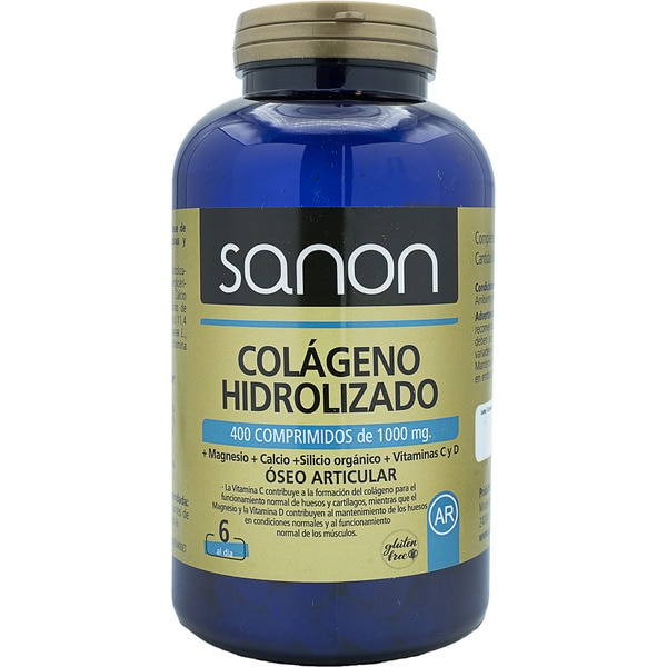 Hydrolisiertes Kollagen + Magnesium + Calcium + organisches Silizium + Vitamin C und D Topf 400 Tabletten