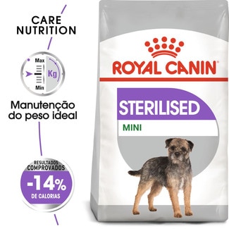 Royal Canin Ração para Cão Adulto Mini Esterilizado até 10 kg embalagem 8 kg
