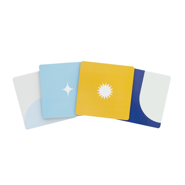 Set de 4 posavasos Akalia Kokonote Azul.