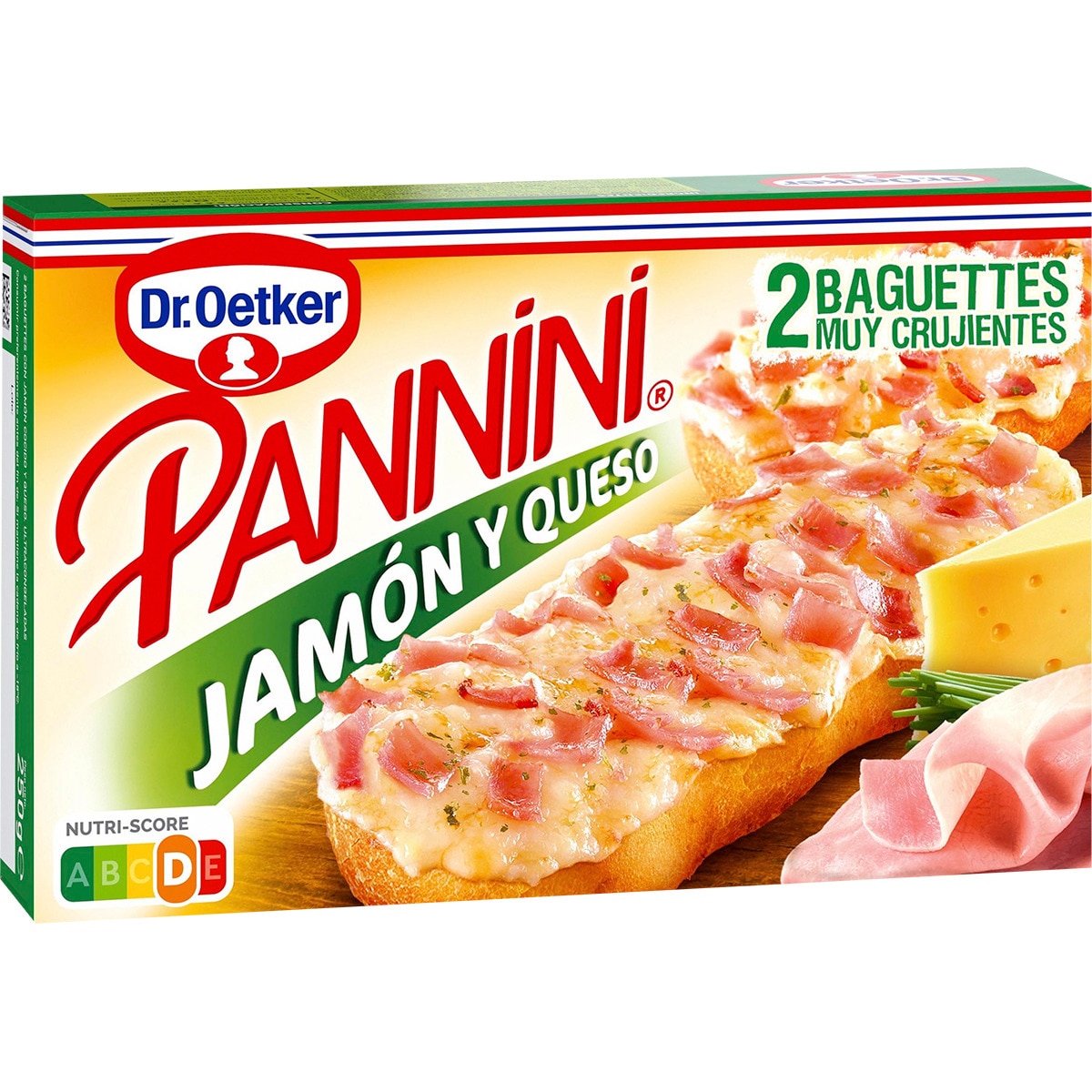 jamón y queso 2 baguettes