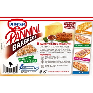 Barbacoa 2 baguettes estuche 250 g - Dr.oetker Pannini