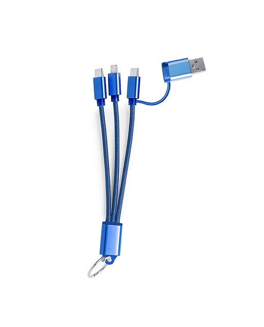 Cable cargador triple conexión Micro USB, Tipo C y Lightning 5V DC 2