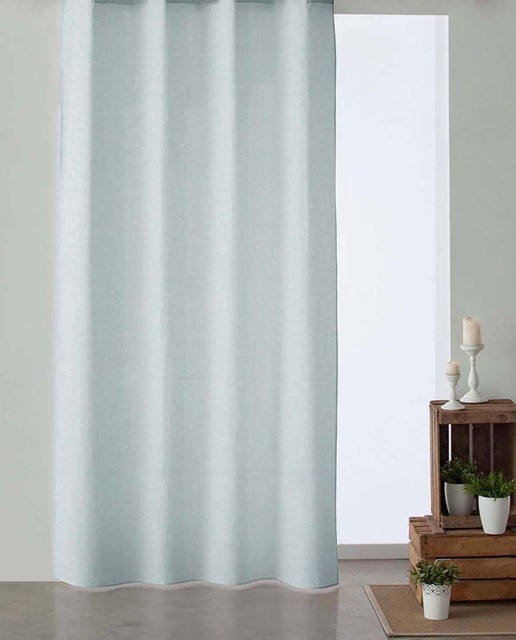 Cortina dobladillo visillo C/19 Celeste 140x260