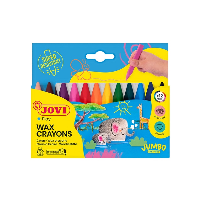 JUMBO EASY GRIP 12 ceras Jovi Multicolor.